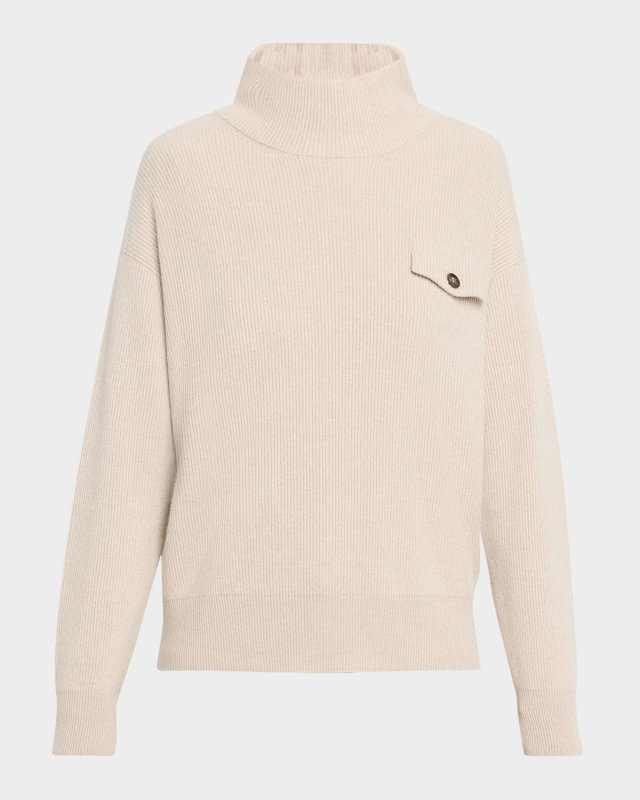 Mock-Neck Cashmere Sweater